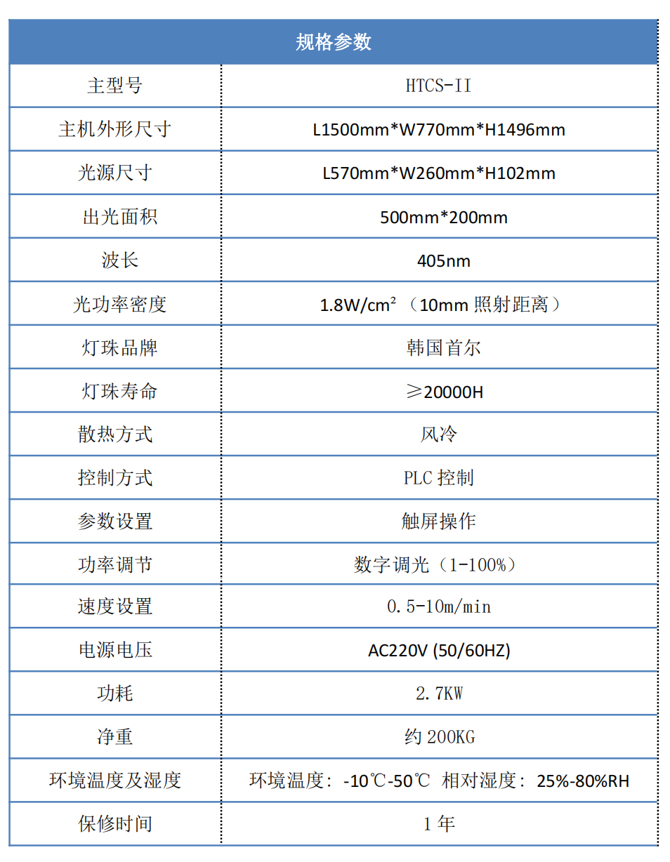 500*200mm uvled固化機規(guī)格參數(shù)